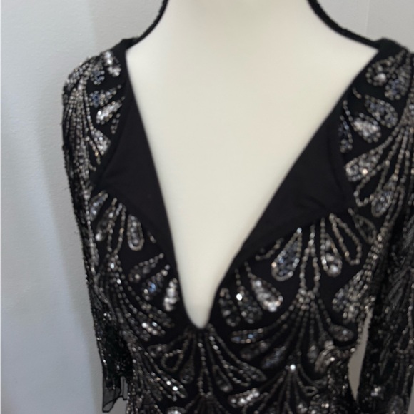 NWOT - Aidan Mattox Black Sequin Cocktail Dress Size 6 80.00 $ Free shipping  0 - Picture 4 of 10